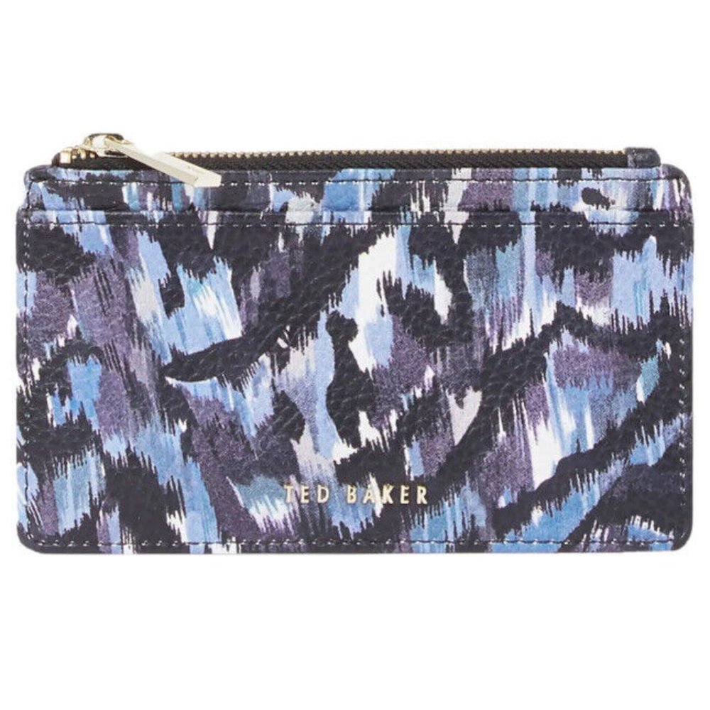 TED BAKER LONDON Kaat Urban Zip Card Holder in Midnight Blue